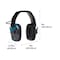 Girls With Guns Low-Profile Electronic Earmuffs, 24dB NRR, ANSI S3.19 & CE EN352-1 Protection Rated, Gray/Teal/Black 2348 - alternate 9
